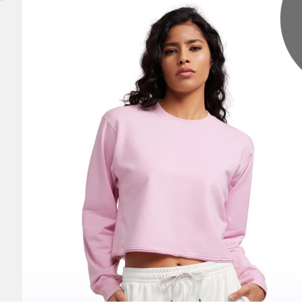 CRZ Yoga Women's Pink Cropped Sweatshirt